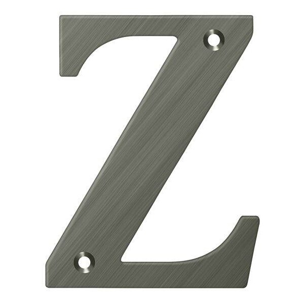 Deltana Residential Letter Z Antique Nickel 4" - RL4Z-15A