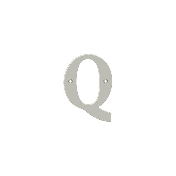 Deltana Residential Letter Q Satin Nickel 4" - RL4Q-15
