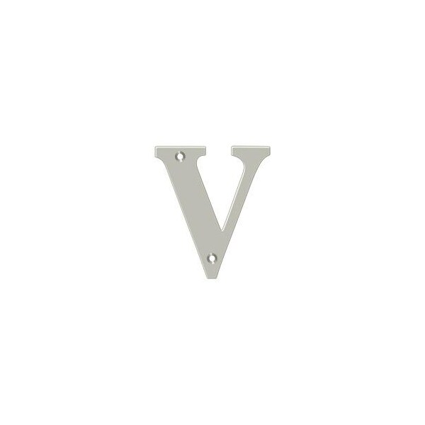 Deltana Residential Letter V Satin Nickel 4" - RL4V-15