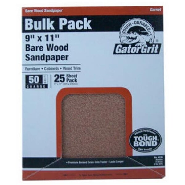 Gator Finishing Ali Industries 4226 9 x 11 in. 120G Garnet Sandpaper - Pack Of 10 - 741710