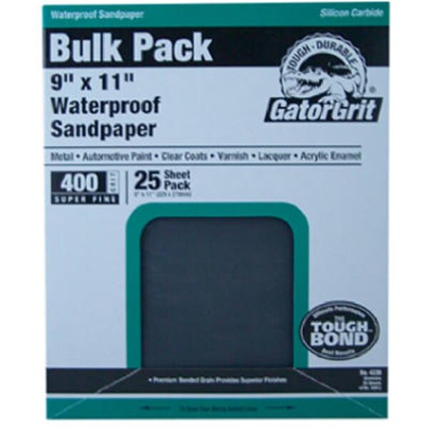 Gator Finishing 4237 9 x 11 in. 1500G Sandpaper, 10PK - 741678