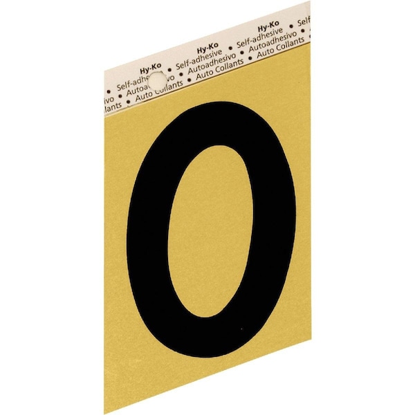 Hy-Ko Aluminum 3-1/2 In. Non-Reflective Adhesive Number Zero - GG-25/0