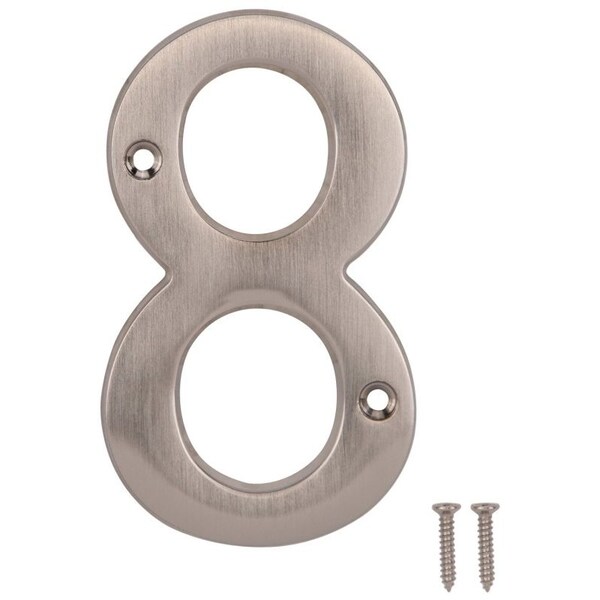 Prosource House Number, Character: 8, 4 in H Character, 2.28 in W Character - N-Z048SN-PS