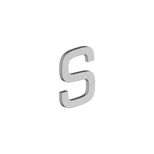 Deltana 4 LETTER S, E SERIES W/ RISERS, STAINLESS STEEL in Brushed Stainless - RNE-SU32D