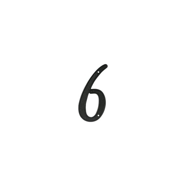 Deltana 4 Height Residential Door Signs Number 6 Black - RNZ4-6