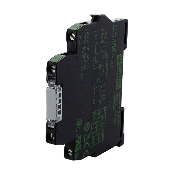 Módulo de acoplador óptico Murr Elektronik MIRO, TR, 48VDC, IN: 10-48 VDC - OUT: 5-48 VDC / 2 A, terminal de tornillo de 6.2 mm - 52501