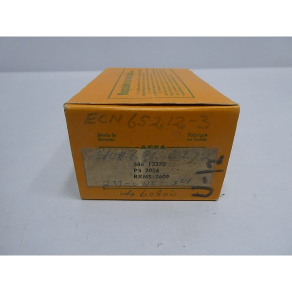RELEVADOR DE CONTROL DE 250V-CD DE Asea - PS 2016 686 13272 RRMS 2609