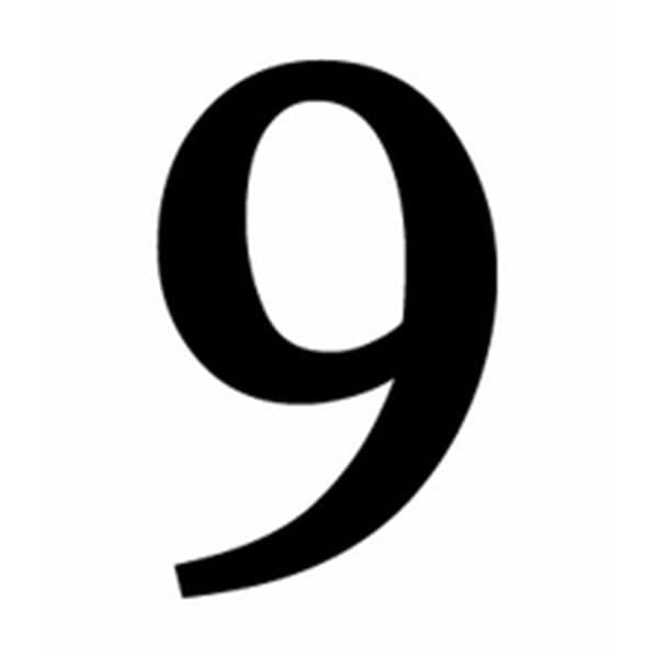 Village Wrought Iron Village Wrought Iron NUM-9-S Small Number 9 - Black - NUM-9-S