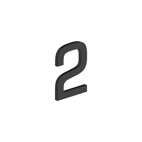 Deltana 4 House Number 2 with Risers Black Finish - RNE-2U19