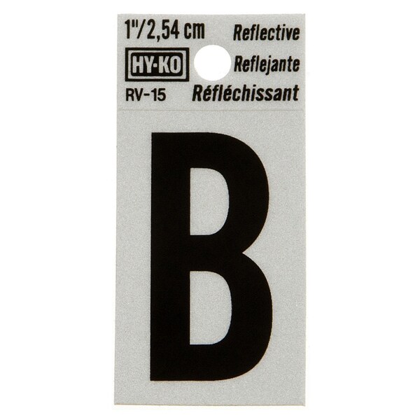 Hy-Ko 1.25In Reflective Letter B, 10PK - B00374