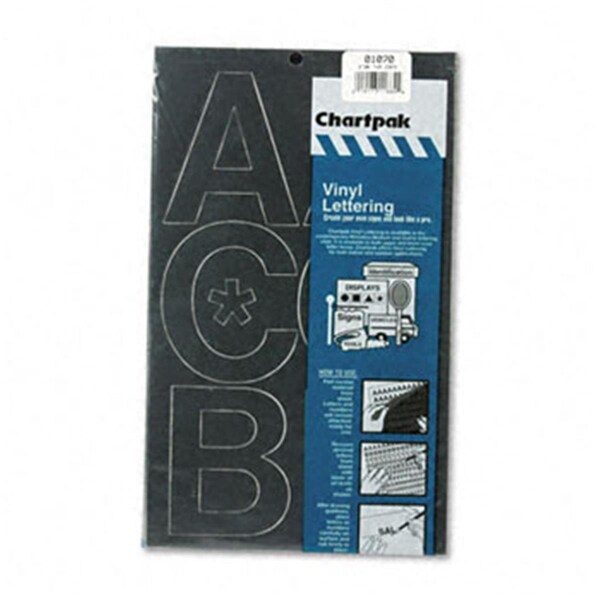 Chartpak -Pickett Press-On Vinyl Self Adhesive Uppercase Letters, Black - 3 in. High - CH33455