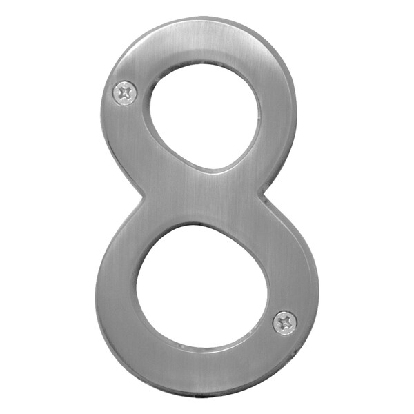 Hy-Ko 4In Satin Nickel Number 8, 3PK - A30938