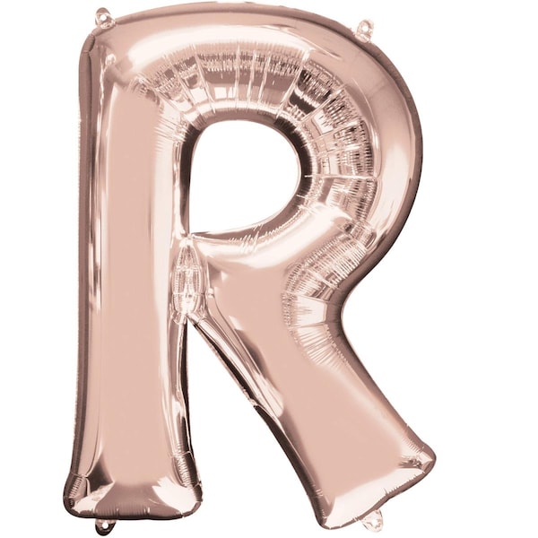 Anagram 37 in. Letter R Rose Gold Balloon - 89770