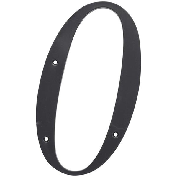 Recinto 6 in. Number 0 Reflective Plastic Nail-On House Number, Black, 3PK - 1679576