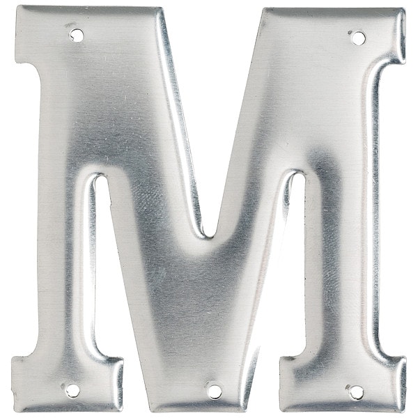 Brady Letter, Aluminum, Roman, 3 in. H, M, PK10 - 1600-M