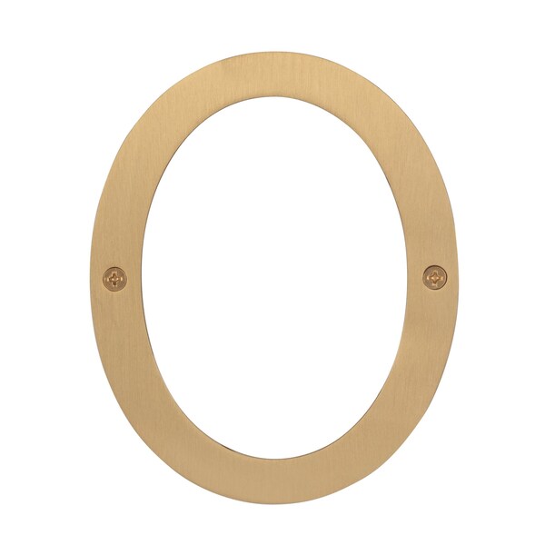 Sure-Loc Hardware Sure-Loc Hardware Stainless Steel House Number 6, No. 0, Satin Brass - HNSS6-0 SB