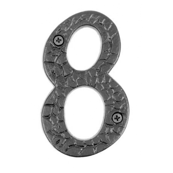 Acorn Mfg 4 Rough Iron Address Number 8 - Black - RN8BP