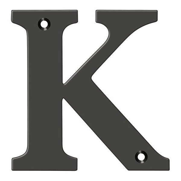 Deltana Residential Letter K Oil Rubbed Bronze 4" - RL4K-10B