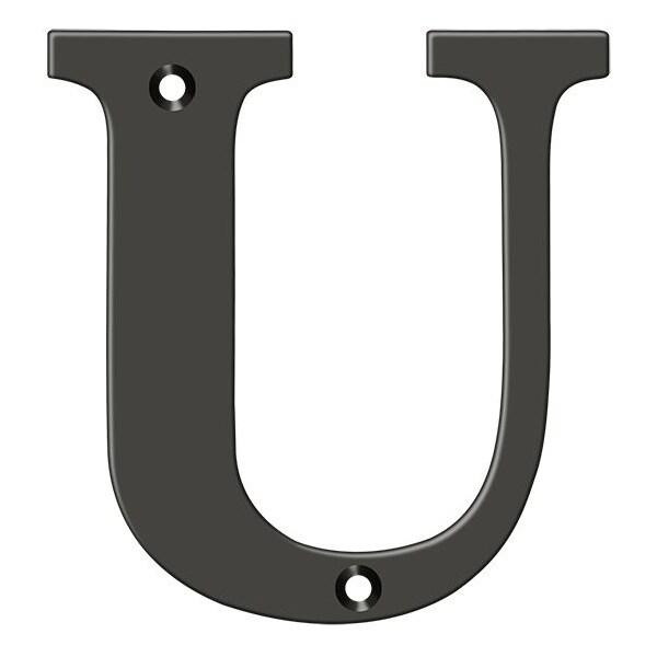 Deltana Residential Letter U Oil Rubbed Bronze 4" - RL4U-10B