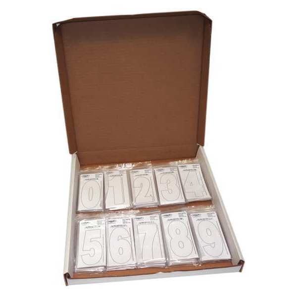 Hardline Products Number Kit, White, 3 in. Overall H, PK300 - 3SCWP30