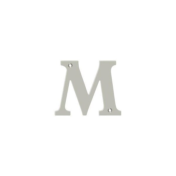 Deltana Residential Letter M Satin Nickel 4" - RL4M-15