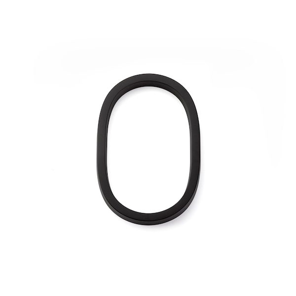 Emtek 7in Modern # 0 House Number Flat Black Finish - 2830US19