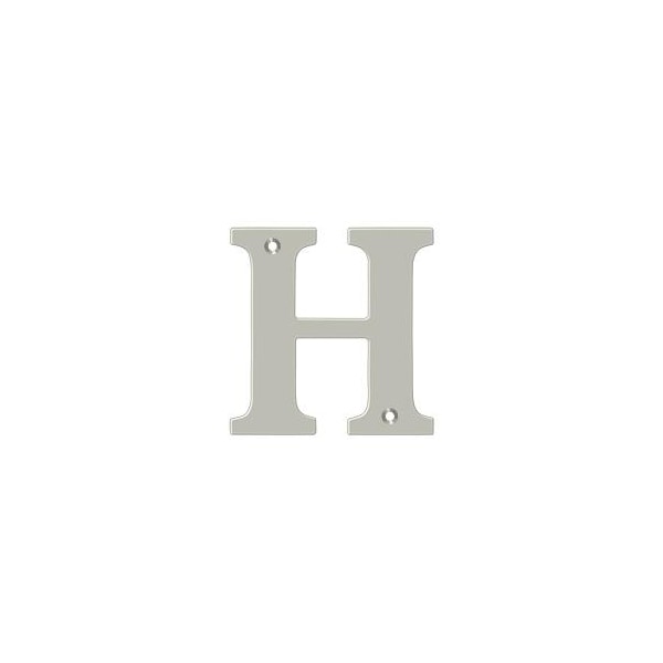 Deltana Residential Letter H Satin Nickel 4" - RL4H-15