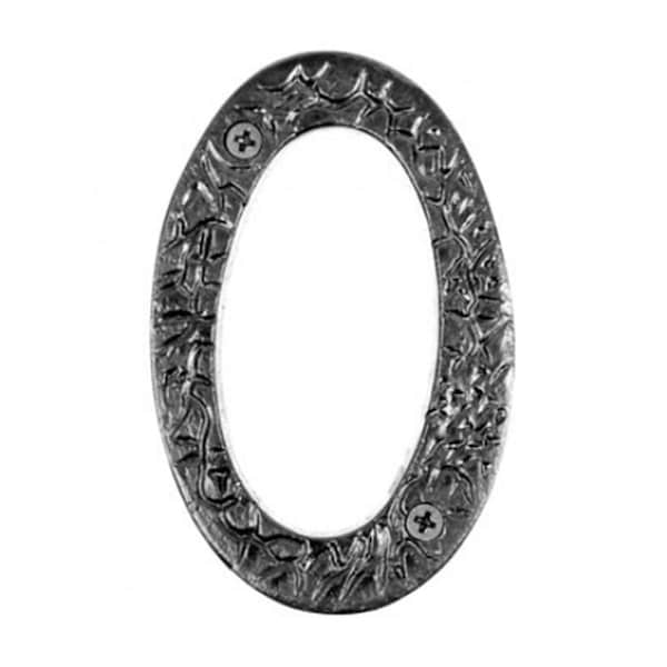Acorn Mfg 4 Rough Iron Address Number 0 - Black - RN0BP