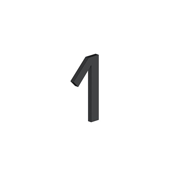 Deltana 4 House Number 1 with Risers Black Finish - RNE-1U19