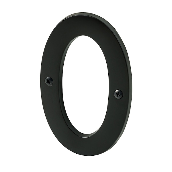 Pamex 4in Heavy Duty House Number # 0 Matte Black Finish - DD074S0BL