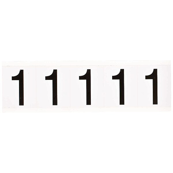 Brady Number Label, Character 1, 1-15/16 In. H - 9714-1