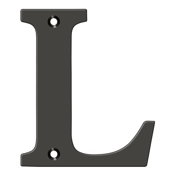 Deltana Residential Letter L Oil Rubbed Bronze 4" - RL4L-10B