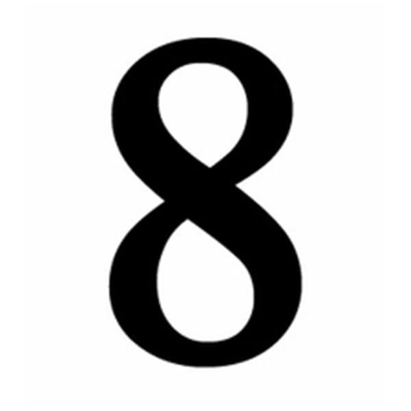 Village Wrought Iron Small Number 8 - Black - NUM-8-S