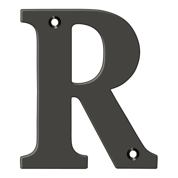Deltana Residential Letter R Oil Rubbed Bronze 4" - RL4R-10B
