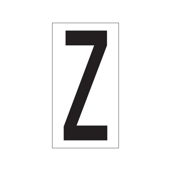 Bsc Preferred 3-1/2'' ''Z'' Vinyl Warehouse Letter Labels, 50PK - BUY00021750
