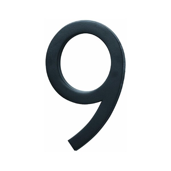 Hy-Ko FM-6 Architectural Series House Number, Character: 9, 6 in H Character, Black Character - FM-6/9