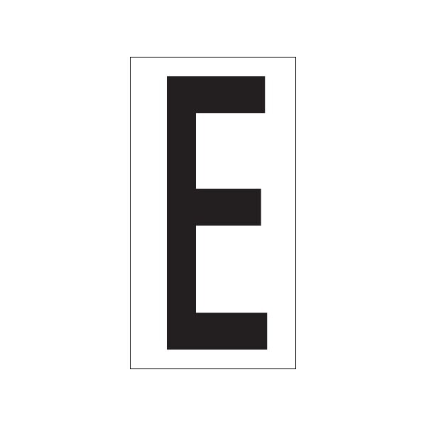 Bsc Preferred 3-1/2'' ''E'' Vinyl Warehouse Letter Labels, 50PK - BUY00021729