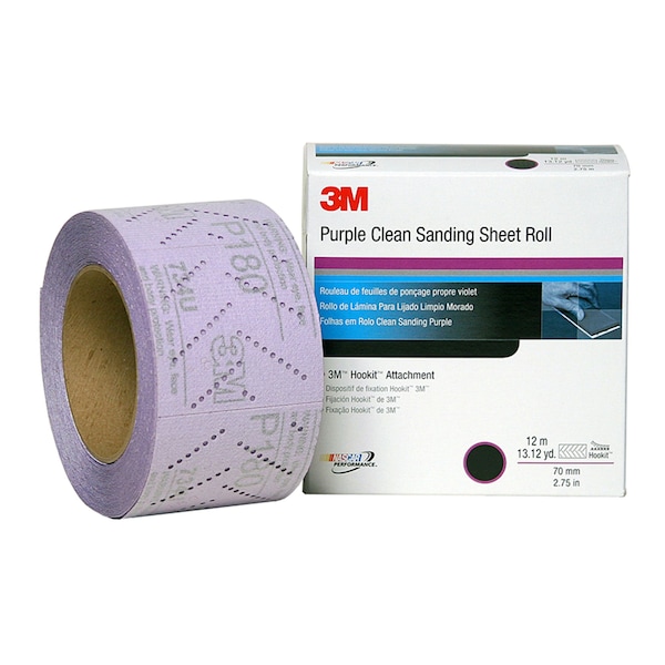 3M 3M Purple Clean Sanding Roll, 30724, 115MM x 12M, P800, 3 rolls per case, 3PK - 334U
