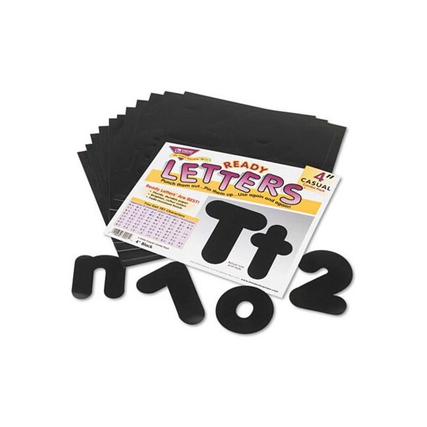 Trend Enterprises Trend Ready Letters Casual Combo Set, Black, 4"H, 182/Set - T79901