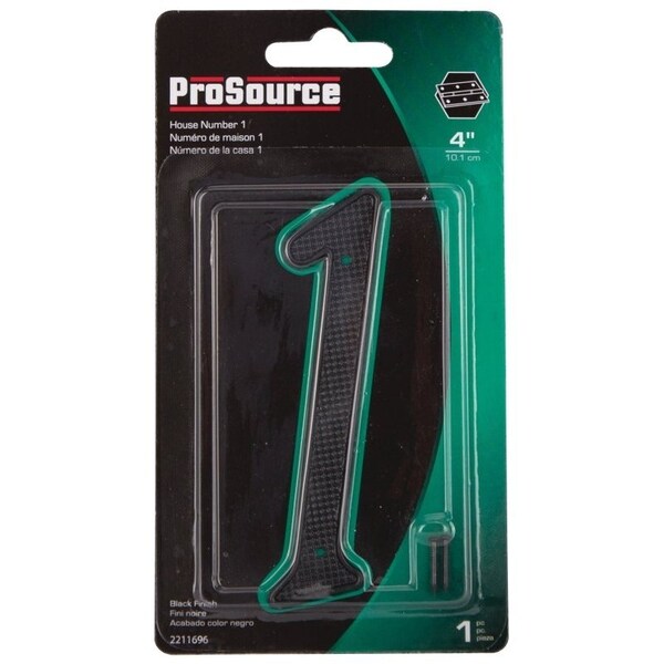 Prosource House Number, Character: 1, 4 in H Character, 1.1 in W Character - N-011-PS
