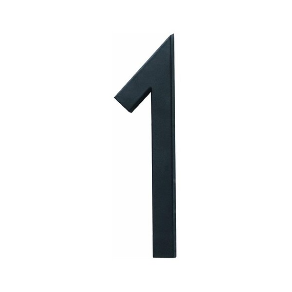Hy-Ko FM-6 Architectural Series House Number, Character: 1, 6 in H Character, Black Character - FM-6/1