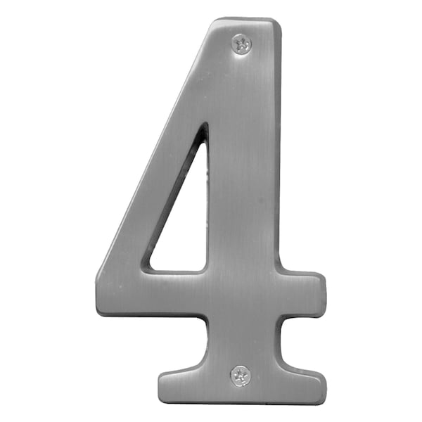 Hy-Ko 5In Satin Nickel Number 4, 3PK - A31014