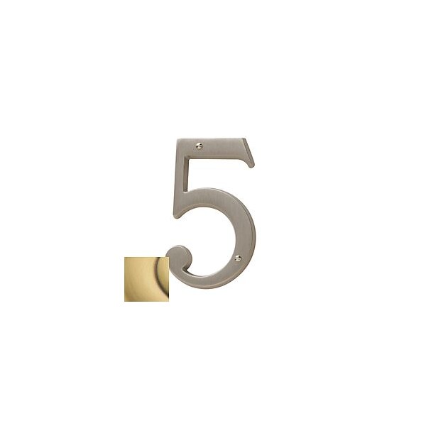 Baldwin Estate Satin Brass with Brown House Numbers - 90675.060.CD