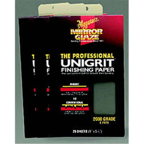 Meguiars S1525 Unigrit Finishing Paper - 1500-Grit, 25 Sheets - ME334743