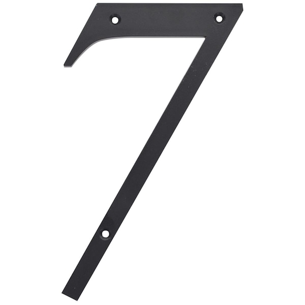Ornatus Outdoors 6 in. Nail-On Black Plastic House Number - 7 - OR3514205