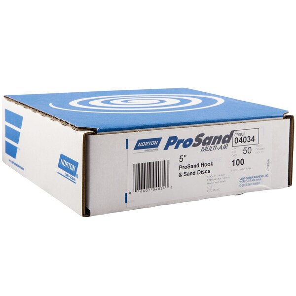 Norton Abrasives Norton ProSand 5 in. Ceramic Alumina Hook and Loop A975 Sanding Disc 100 Grit Medium 50 pk - 7660704034