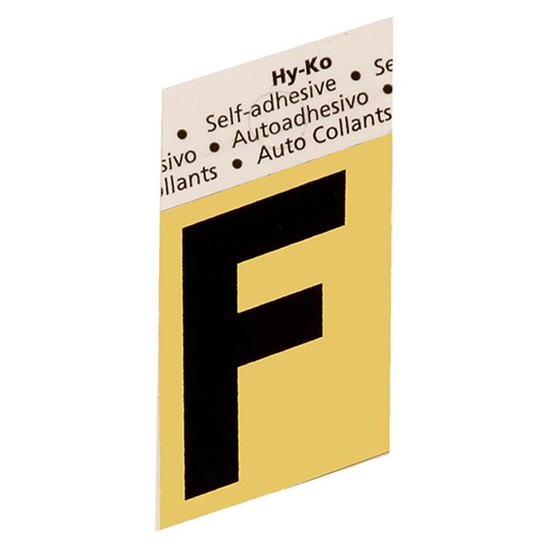 Hy-Ko 1.5 In Gold Aluminum Letter F, 10PK - B00262