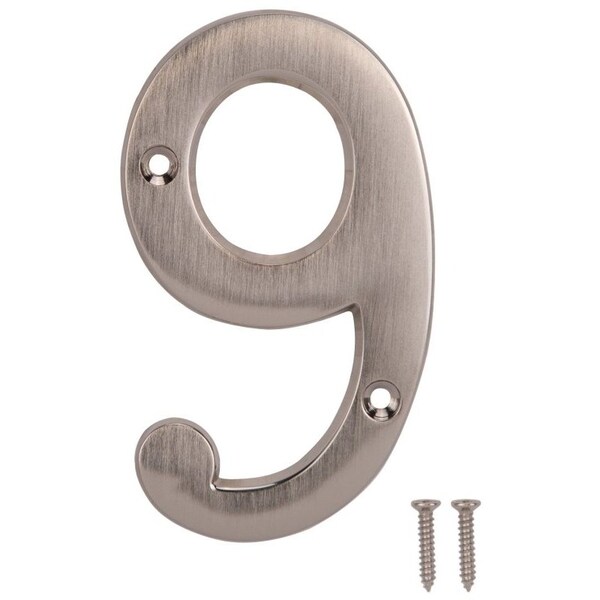 Prosource House Number, Character: 9, 4 in H Character, 2.28 in W Character - N-Z049SN-PS