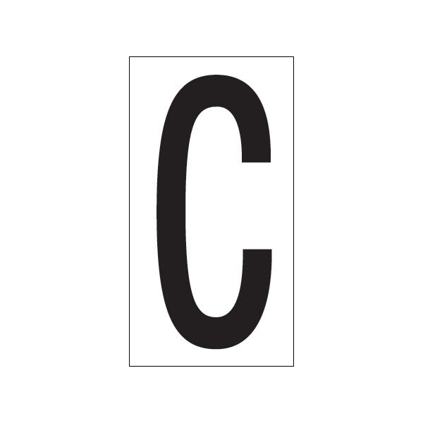 Bsc Preferred 3-1/2'' ''C'' Vinyl Warehouse Letter Labels, 50PK - BUY00021727