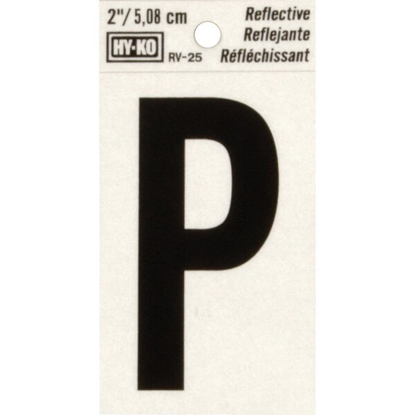 Hy-Ko Vinyl 2 In. Reflective Adhesive Letter, P - RV-25/P